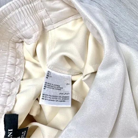 White Suede Pull On Pants S - Picture 4 of 6